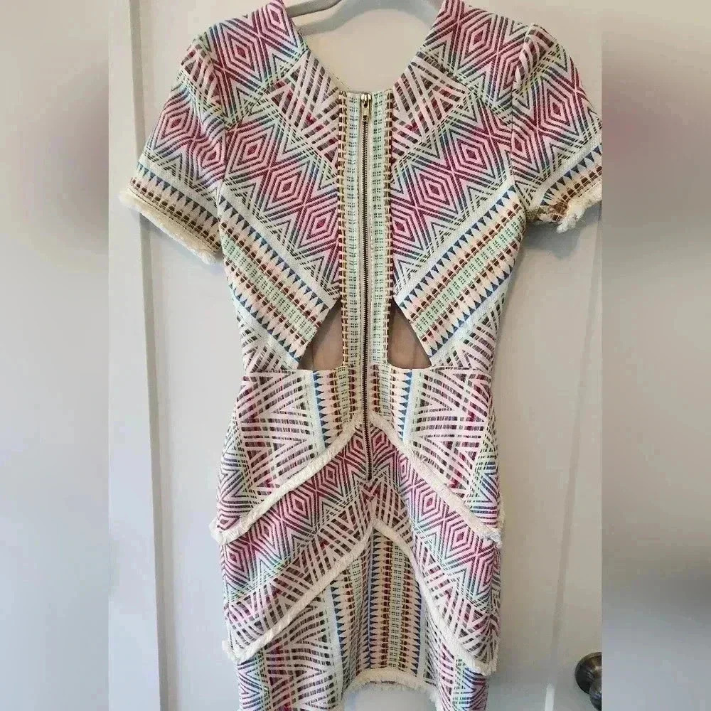 Adelyn Rae | Jaylene Woven Jacquard Sheath Dress Size XS - Picture 8 of 10